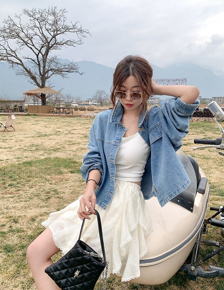 Tencel Drape Asymmetrical Skirt