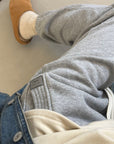 Korean Smile Patch Fleece Joggers