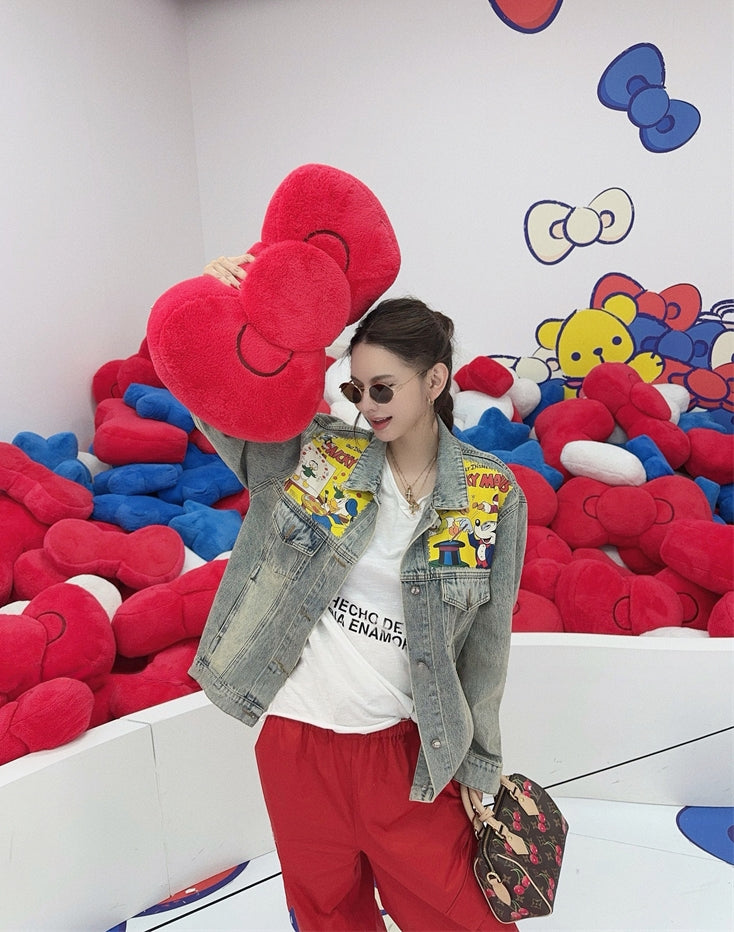 Mickey X Balenciaga Washed Denim Jacket