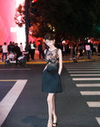 Thai Semi-Luxury Hollow-Out 2-Piece Dress Set