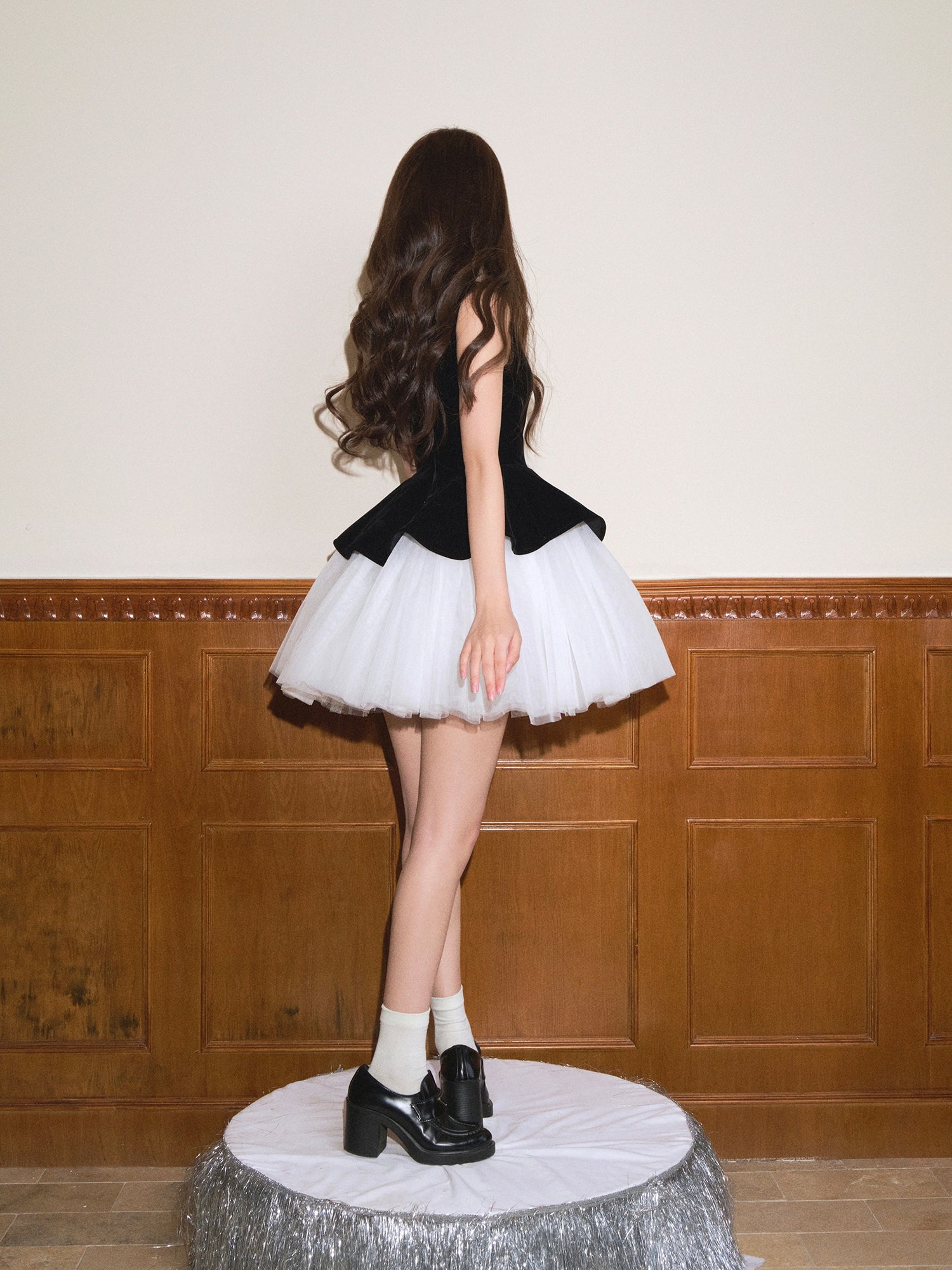 Haute Couture Ballet-Inspired Patchwork Tulle Dress