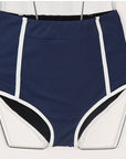 Korean-Style High-Waist Two-Piece Swimsuit with Tummy Coverage and Sun Protection