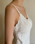 French lace camisole with built-in padded cups