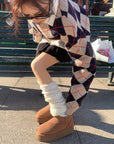 Fleece-lined Faux Skin Stockings