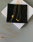 Long Gold Tassel Necklace