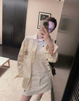 Dixr printed cotton denim shirt