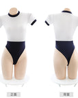 One-Piece Semi-transparent Student Sexy Underwear (With Student Socks)