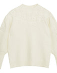 French Heavywork Chunky Floral Wool-Cashmere Sweater