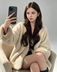 Luxury Faux Mink Fur Jacket