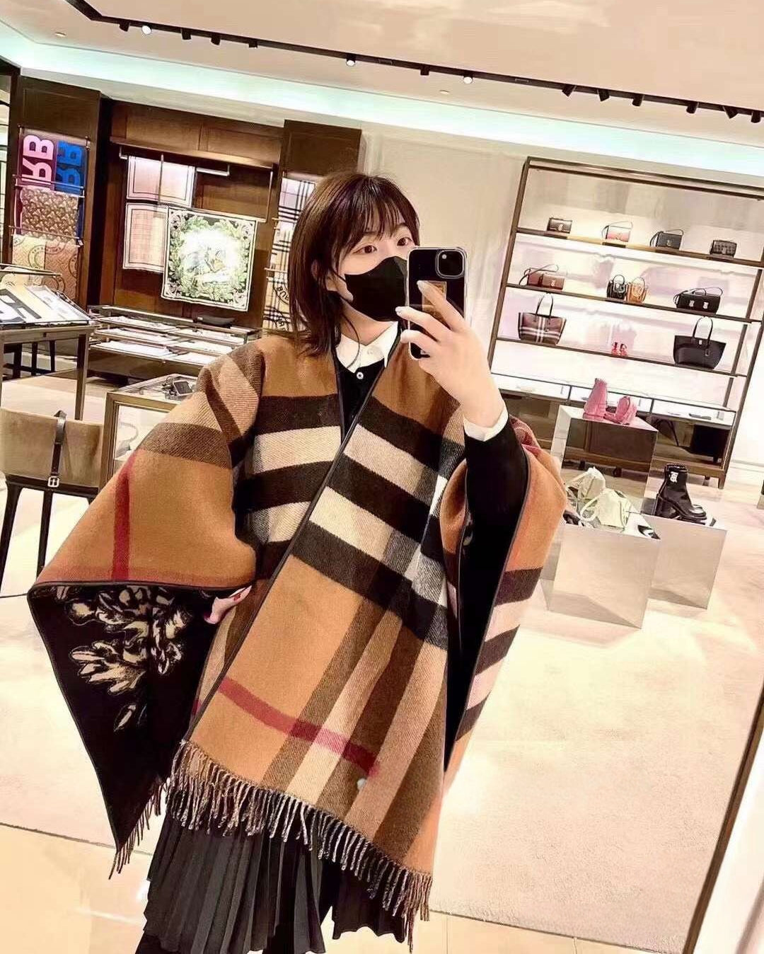 Double-Sided Cashmere Oversized Scarf Shawl