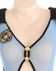 Open-Crotch Bodycon Police Costume Set