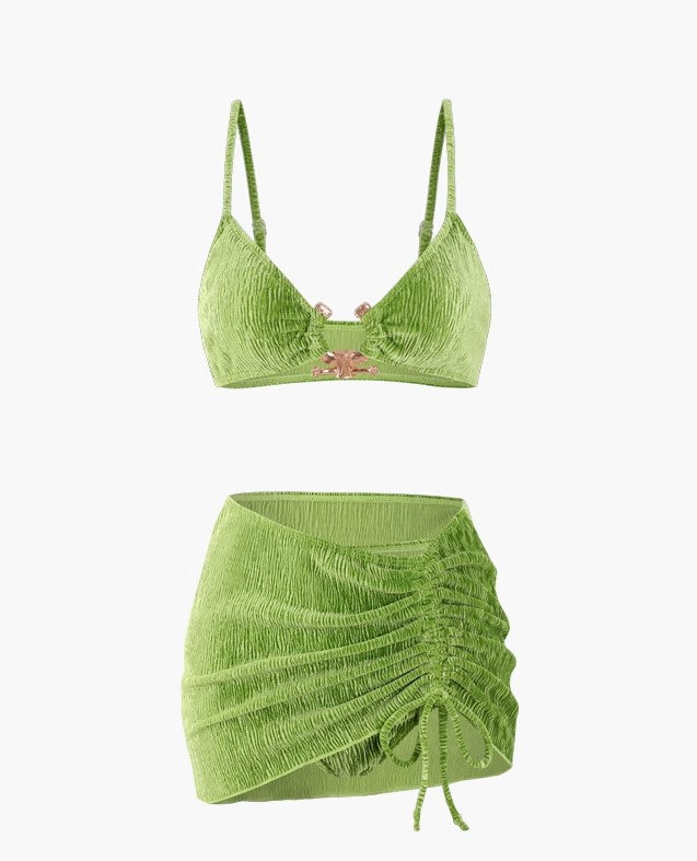 Velvet Bikini 3-Piece Set  