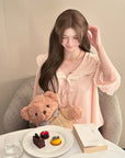 French silk loungewear with a sweet, feminine touch