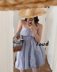 French Sweetheart Bow-Detail Camisole Dress