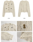 Autumn and Winter Oatmeal Knit Cardigan