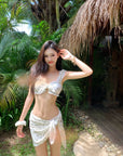 Fresh Floral French Cottage Style Bikini Set – 4 Pieces