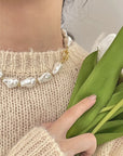 Vintage Rare Glowing Baroque Pearl Collar Necklace
