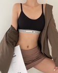 Sporty Letter-Printed Versatile Lingerie