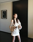 Asymmetrical Shoulder Chunky Knit Sweater
