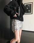 Deluxe Sequin Fringe Skirt
