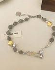 Faux Natural Stone Irregular Design Collarbone Necklace