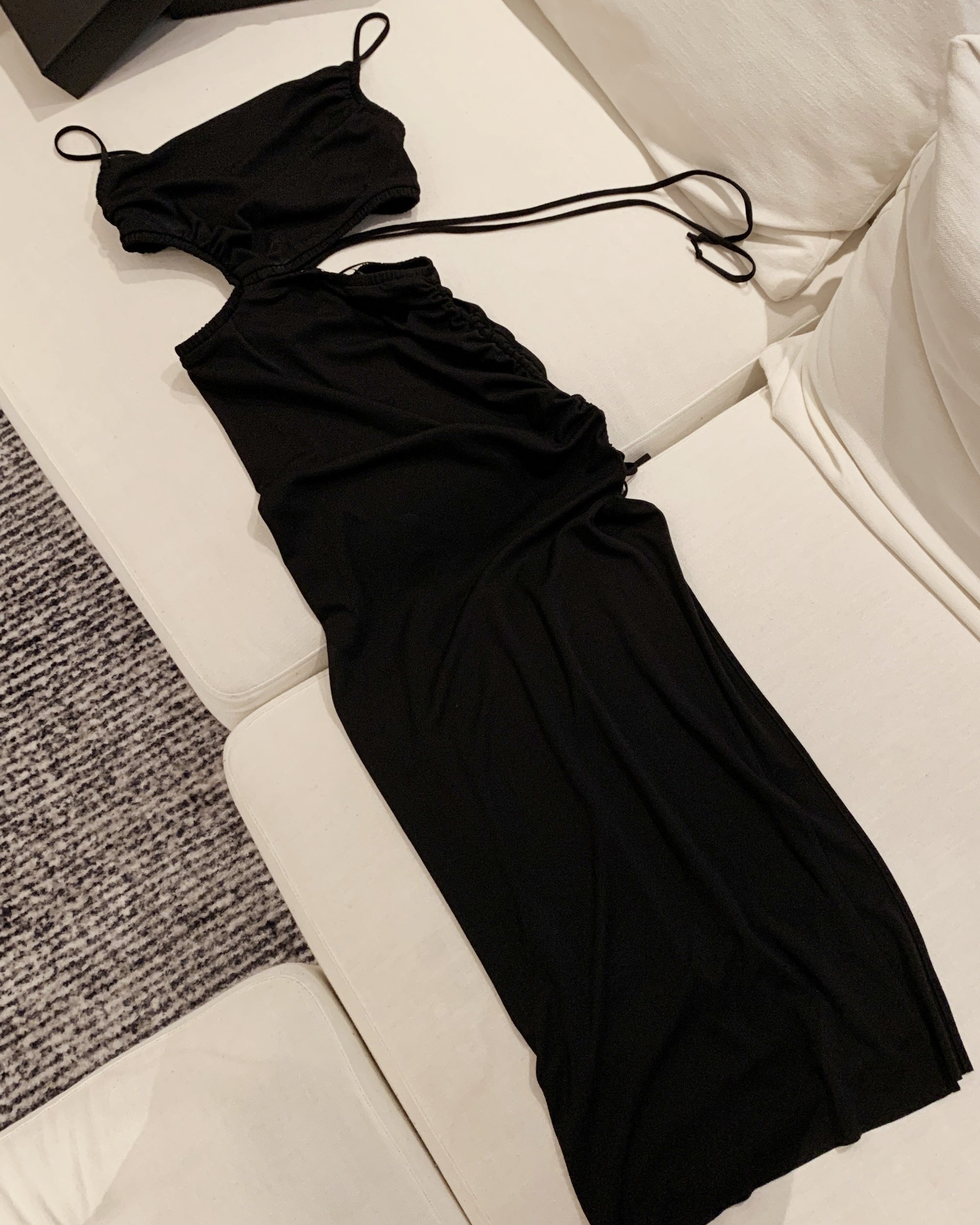 French Dress With Hollowed Out Waist