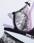 French-Style INS Lace Mesh See-Through Ultra-Thin Lingerie