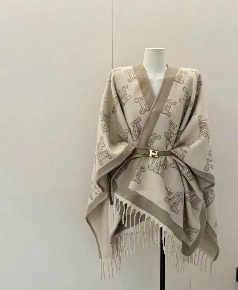 100% Pure Cashmere Oversized Fringe Shawl/Scarf