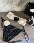 Black & White Contrast Bikini Set