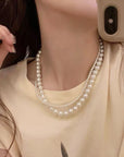 Swarovski Double-Layer Pearl Necklace
