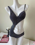 Starlit Sparkle Cut-Out One-Piece Swimsuit