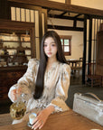 French Jacquard Dress Set with Slip Lining (2-Piece)