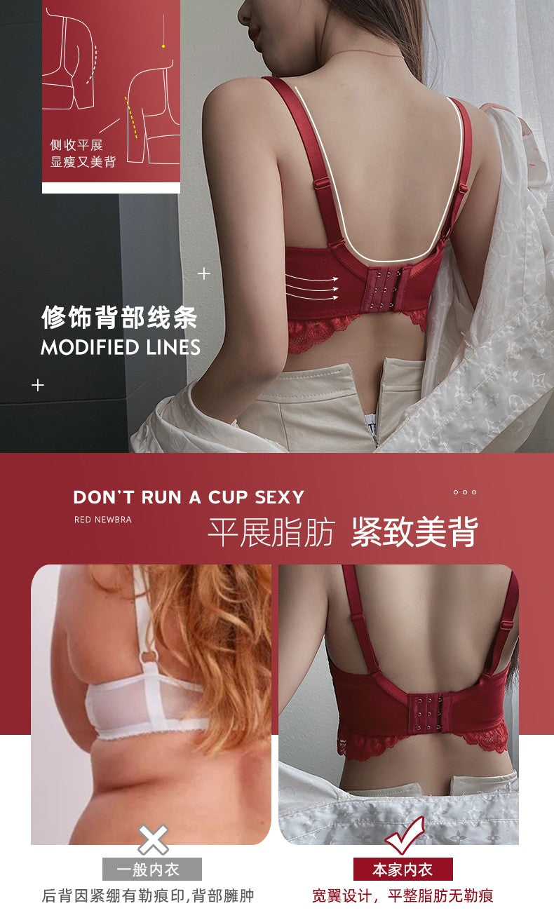 Red Wire-Free Bra Set