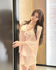 French silk loungewear with a sweet, feminine touch