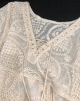 Bohemian Embroidered Crochet Top