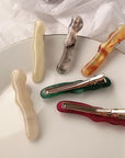 Irregular Acrylic Wave Hair Clips (Set of 6)