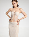 Island Vibe Separates Bodycon Skirt Swimsuit 3-Piece Set