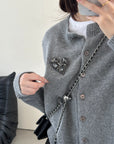 Luxurious Heart Mo&Co Classic Wool Cardigan