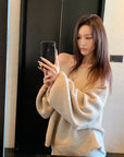 Asymmetrical Shoulder Chunky Knit Sweater