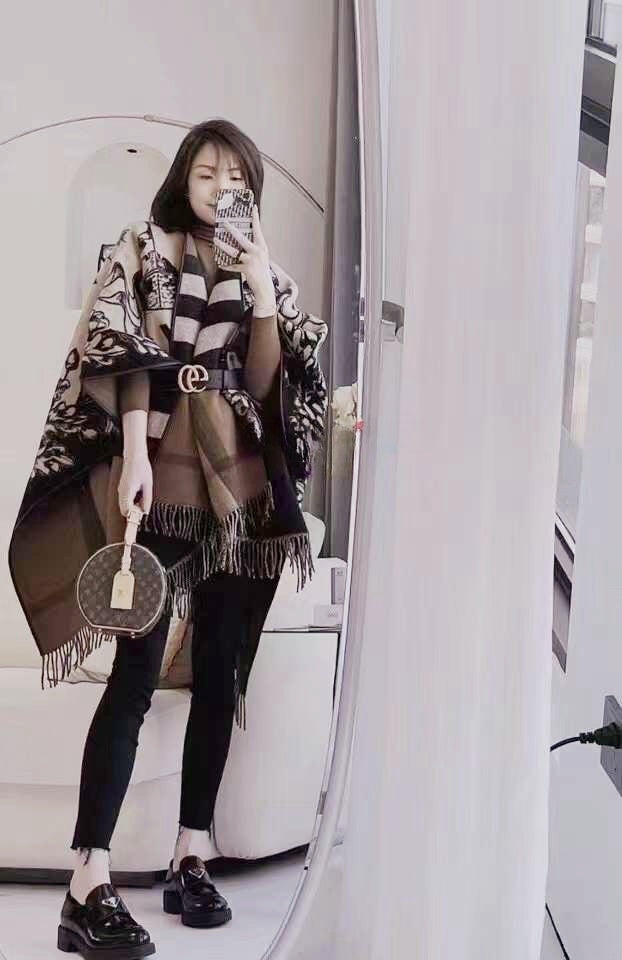 Double-Sided Cashmere Oversized Scarf Shawl