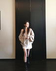 Asymmetrical Shoulder Chunky Knit Sweater