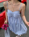 French Sweetheart Bow-Detail Camisole Dress