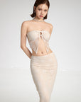 Island Vibe Separates Bodycon Skirt Swimsuit 3-Piece Set