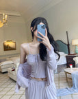 Taro Halter Cardigan Three-Piece Set