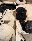 White Duck Down Hooded Jacket