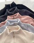 Double-Sided Thickened Fleece Waist-Cinching Top