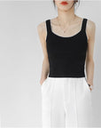 Color Contrast Edge Tight Ice Silk Vest