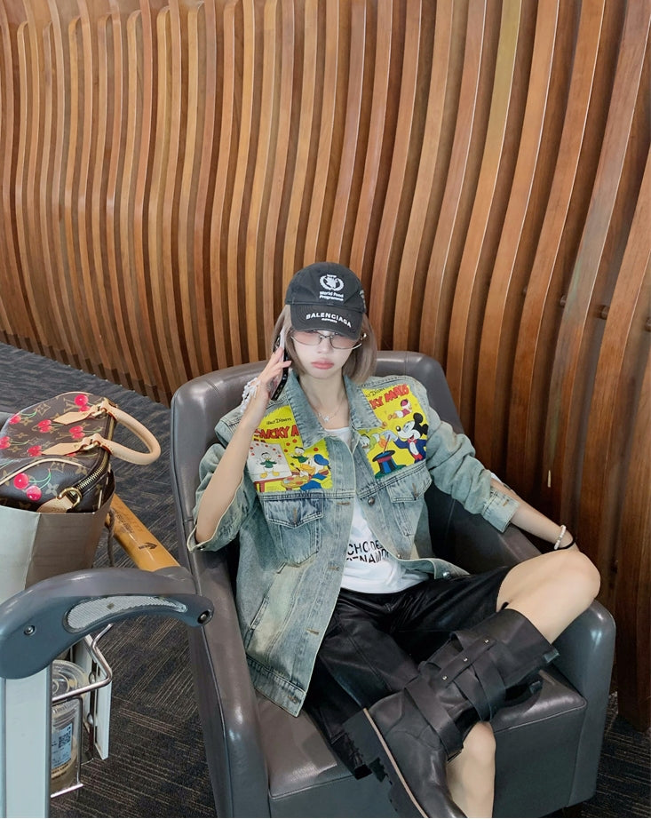 Mickey X Balenciaga Washed Denim Jacket