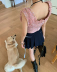 Chanel Style Square Collar Tank Top