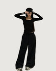 Dark Aesthetic Fleece-Lined Chrome Hearts-Inspired Set